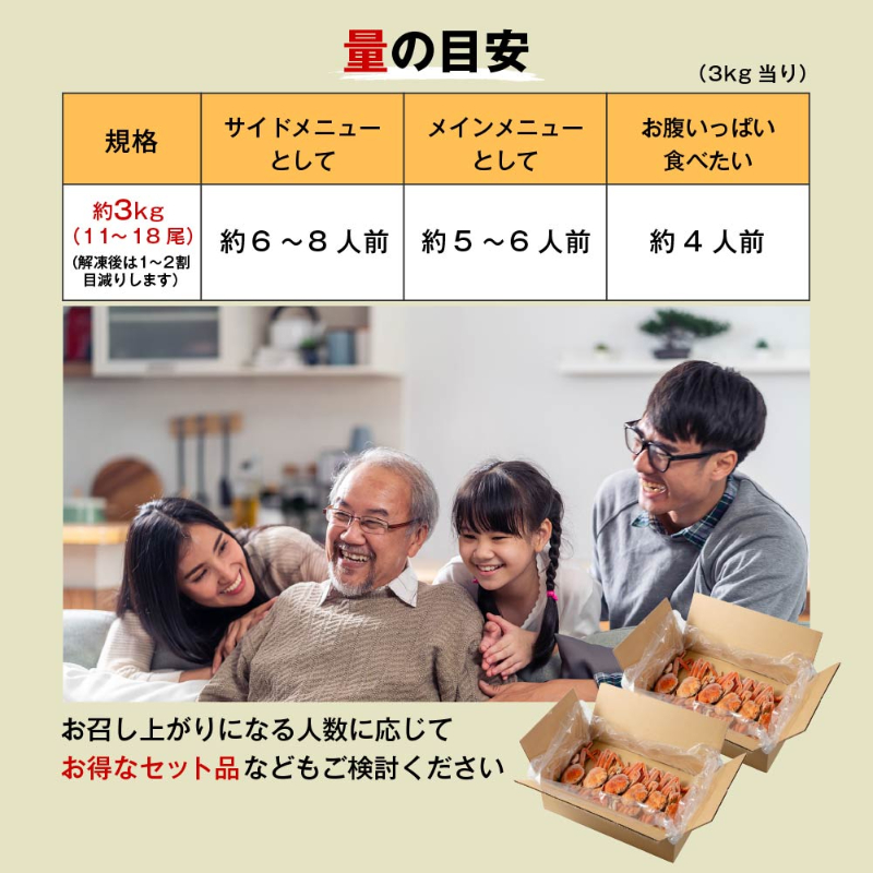  オオズワイガニ（3kg×2ケース）北海道 姿 おおずわいがに ずわい蟹 カニ かに 海鮮 ギフト 札幌中央卸売市