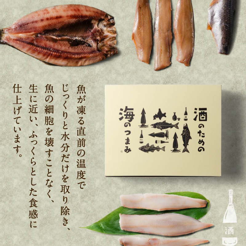 酒のための海のつまみ 氷温乾燥一夜干し-各1袋（6種）【冷凍】