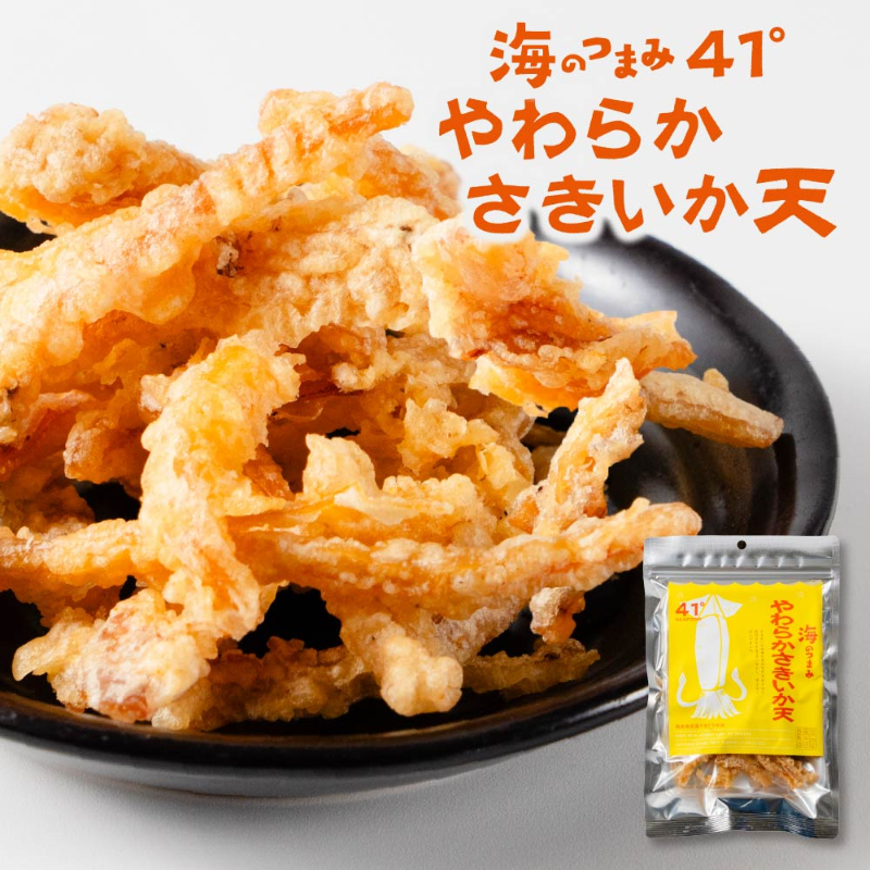 海鮮珍味 単品 海のつまみ41°函館 やわらかさきいか天 メール便 送料無料
