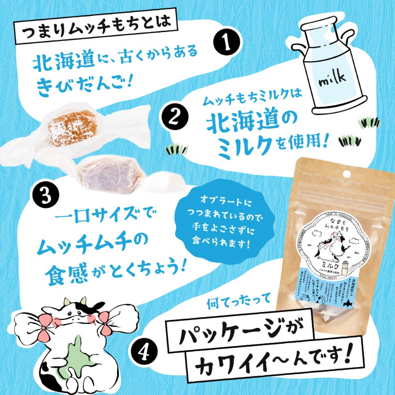 なまらムッチもち-ミルクもち 7粒入り 【パケ】