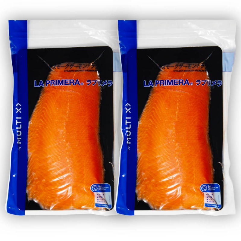 【海産物】スモークサーモン 業務用 500g&times;2パック トラウトサーモン 刺身用 寿司 さけ 海鮮丼 お取り寄せ【冷凍】