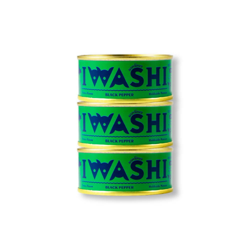 【缶詰】 IWASHI-北海道いわし醤油漬（黒胡椒味）&times;3個 保存食・長期保存・おつまみ 【パケ大】