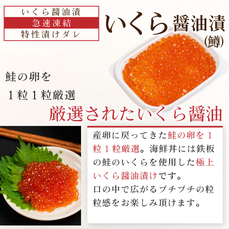 チリ産生うに 100gx2 イクラ 60gx2 セット 無添加 みょうばん不使用 生ウニ いくら 醤油漬け 海鮮丼 雲丹 冷凍 送料無料【送料込】【冷凍便】