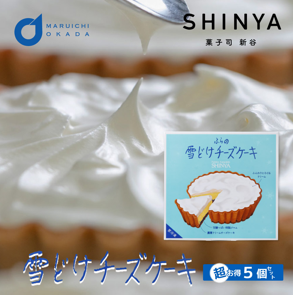送料無料 ふらの雪どけチーズケーキ 菓子司新谷 1ホールx5個セット SHINYA 富良野 ギフト お菓子 北海道限定 プレゼント チーズケーキ バレンタイン ホワイトデー お返し 誕生日 内祝い 退職 お祝い 転勤 お礼 お返し