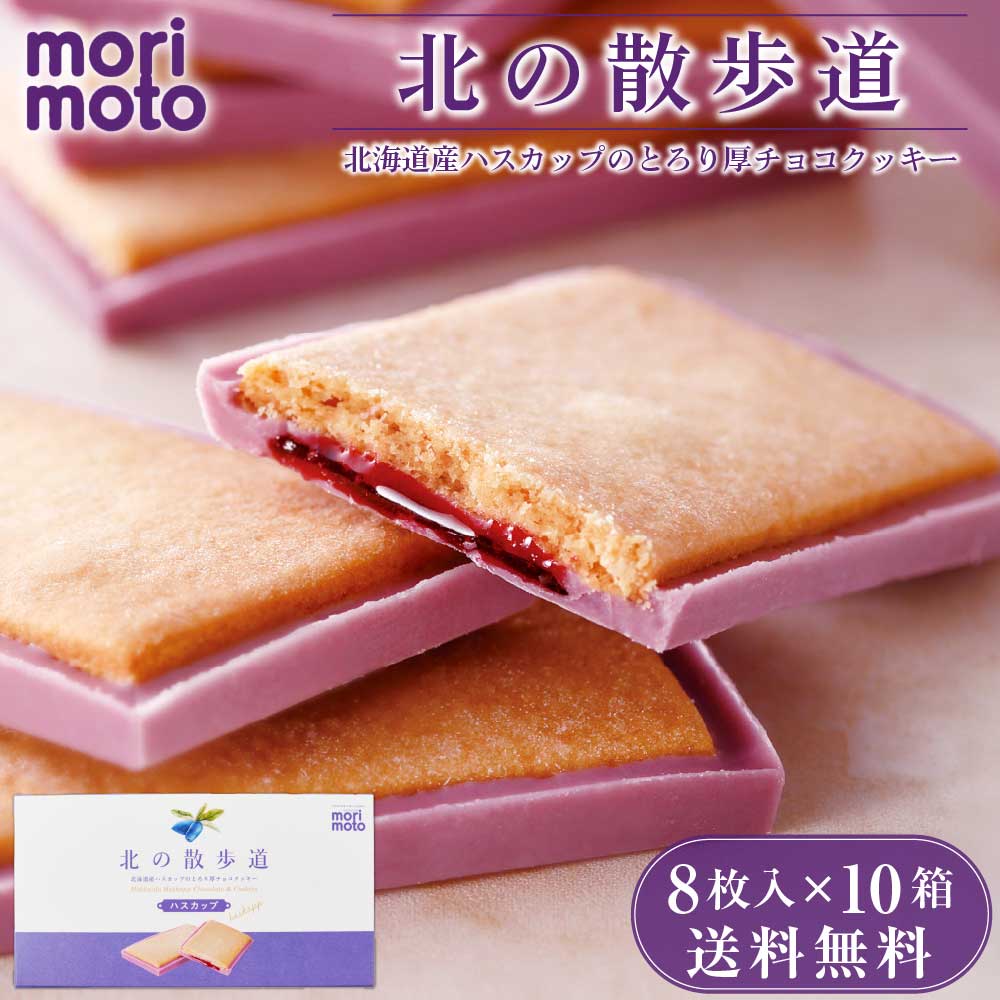 もりもと 北の散歩道 ハスカップ 8個入x10個セット 【取寄】morimoto ギフト お菓子 お土産 北海道限定 プレゼント バレンタイン ホワイトデー お返し