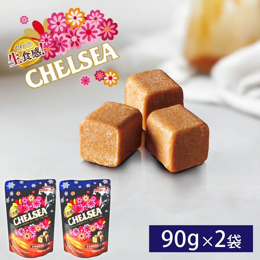 北海道 生食感 チェルシー バタースカッチ味 90g×2個／ヨーグルトスカッチ味 90g×2個／各種２個セット 道南食品 生キャラメル ガナッシュ お土産 お取り寄せ バレンタイン 2026 ギフト プチギフト スイーツ お菓子 北海道限定 CHELSEA