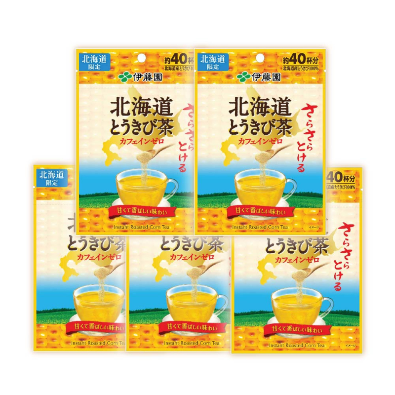 伊藤園 北海道 さらさらとけるとうきび茶ティーバッグ 1袋(約40杯分)×5個セット メール便 伊藤園 北海道限定 【パケ大】