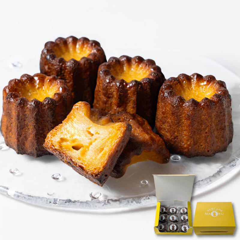 【ギフト対応】米粉のカヌレ 9個セット プレーン / トマト / さつまいも / かぼちゃ/ 3種 専用箱入 無添加【冷凍便】