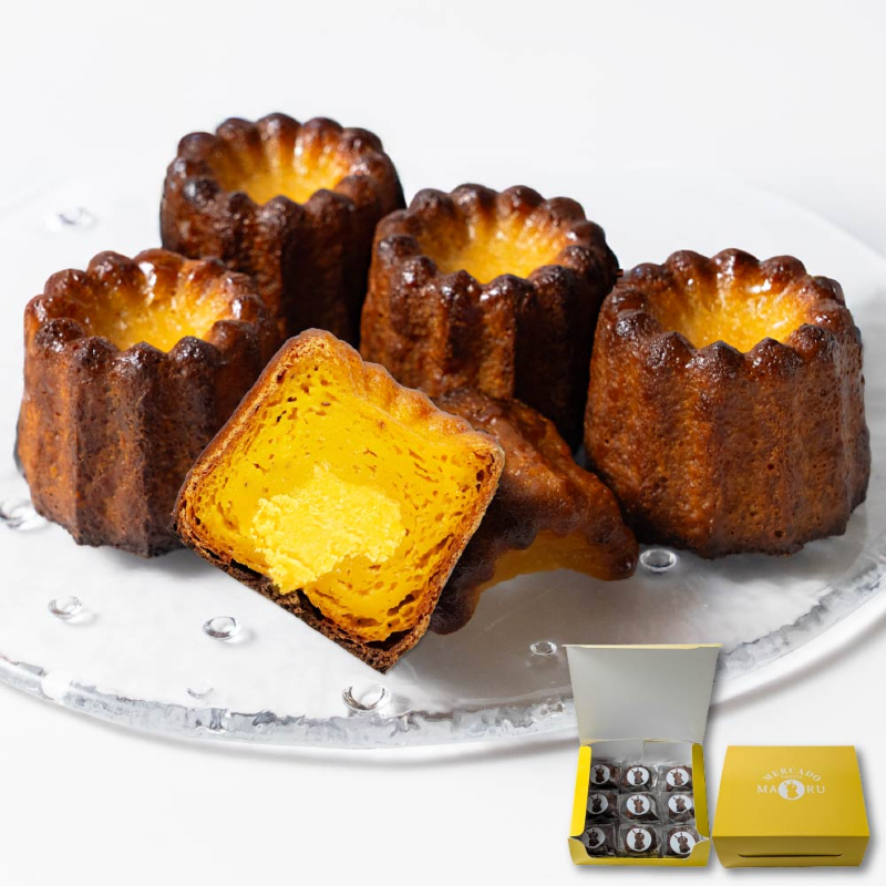 【ギフト対応】米粉のカヌレ 9個セット プレーン / トマト / さつまいも / かぼちゃ/ 3種 専用箱入 無添加【冷凍便】