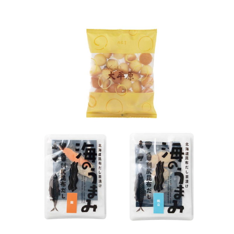 六花亭 めんこい大平原 100g&times;1個 ＋ 高級海鮮お茶漬けセット おまかせ2個 合計3個セット 海鮮 お茶漬け グルメ【パケ】