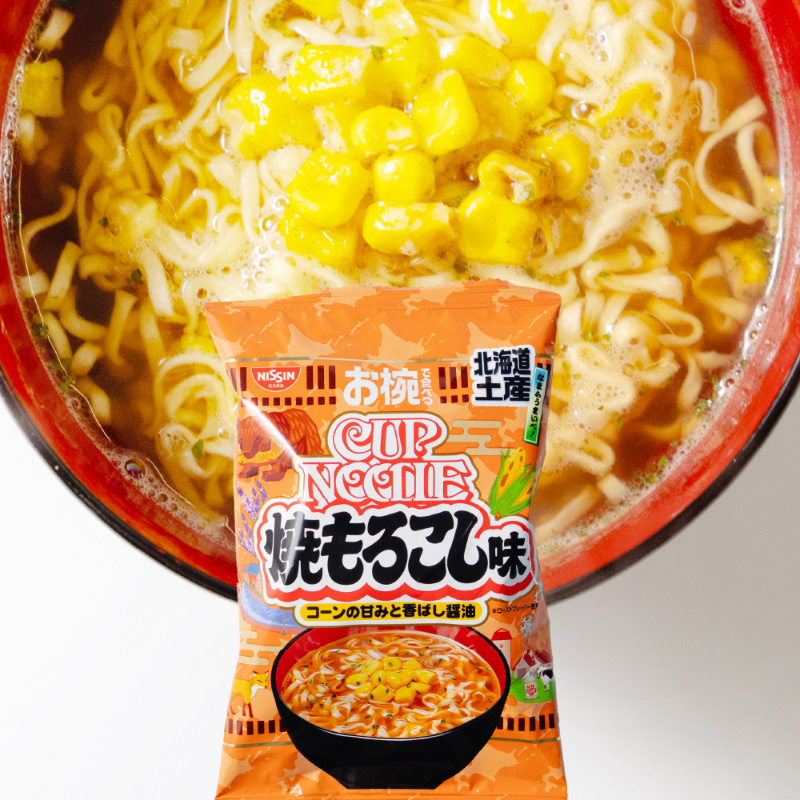 北海道限定 お椀で食べるご当地カップヌードル 北海道土産焼もろこし味 1食入 日清食品 焼きとうもろこし風味 インスタント