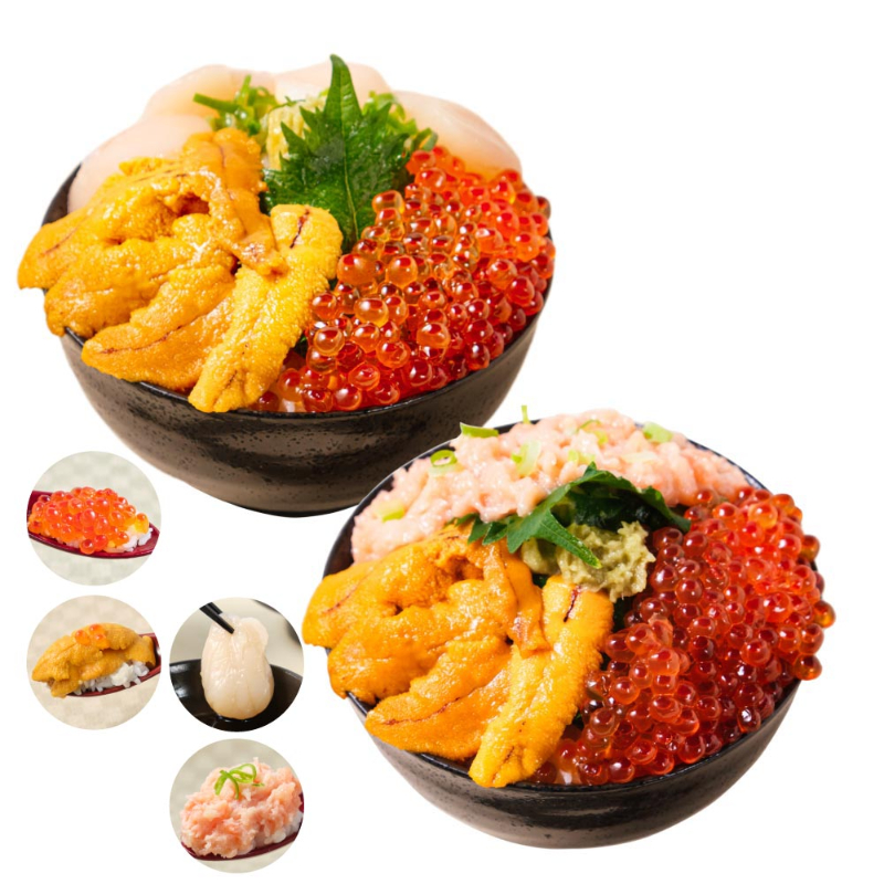 【ギフト】ウニ・いくら・帆立・ネギトロセット 豪華海鮮丼セット うに いくら セット 北海道 海鮮 北海道 【冷凍便】