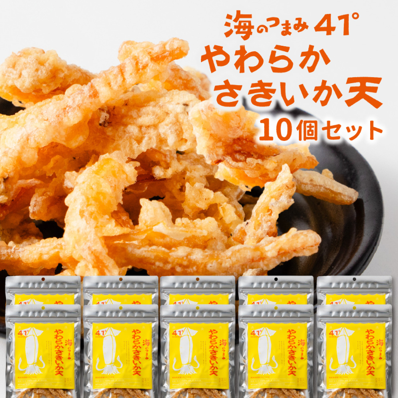 海鮮珍味 おつまみ 海のつまみ41&deg; 10個セット やわらかさきいか天 プレゼント 珍味 ギフト 父の日 ギフト