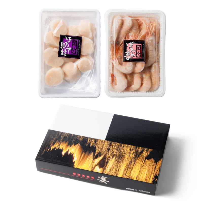 ぼたんえび・ほたて貝柱セット 北海道産 ぼたんえび 160g ほたて貝柱 150g 海鮮セット 海鮮ギフト 刺身 【産直】