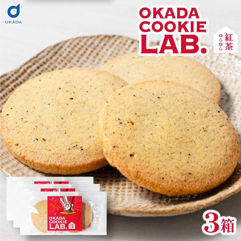 クッキー 焼き菓子 プチギフト 個包装 OKADA COOKIE LAB.紅茶ゆらゆら 5枚入 &times;3個セット 【パフ】