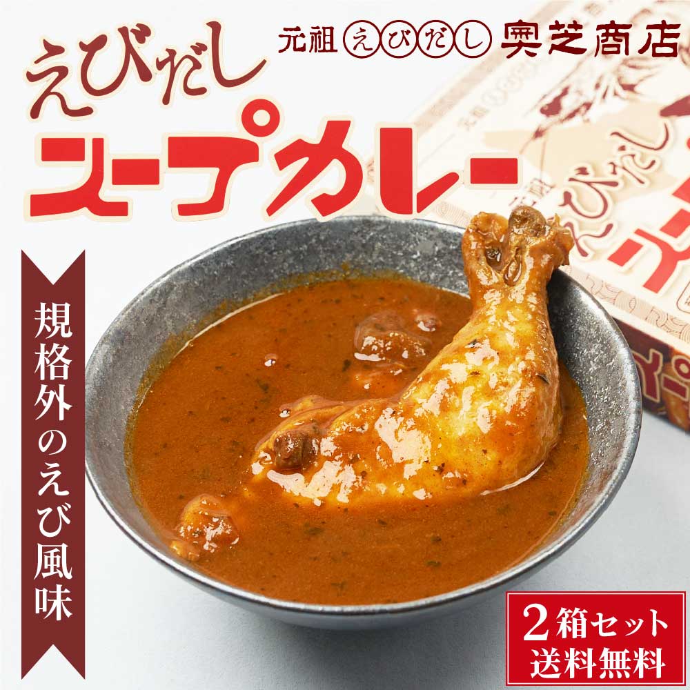 北海道 スープカレー レトルト 奥芝商店 元祖えびだしスープカレー 300g &times; 2箱 カレー レトルト