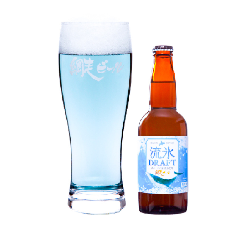 流氷ドラフト ビール 瓶 24本 330ml 網走ビール 発泡酒 青いビール 流氷 オホーツク
